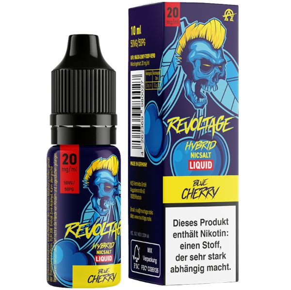 Revoltage Blue Cherry Nicsalt Liquid Revoltage Blue Cherry Nicsalt Liquid