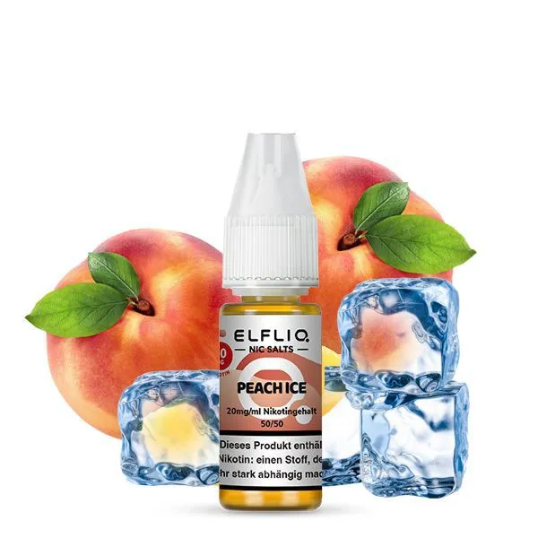 Peach-Ice Elfliq Peach Ice Nic Salt Liquid