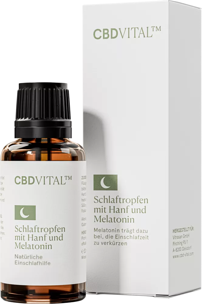 CBD Vital Schlaftropfen mit Hanf und Melatonin 30ml