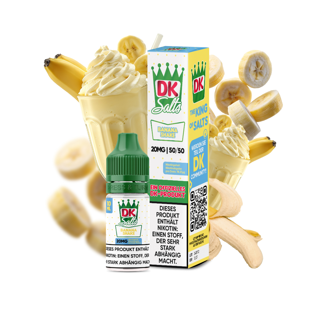 DK Salts Banana Shake Nicsalt Liquid für E-Zigaretten