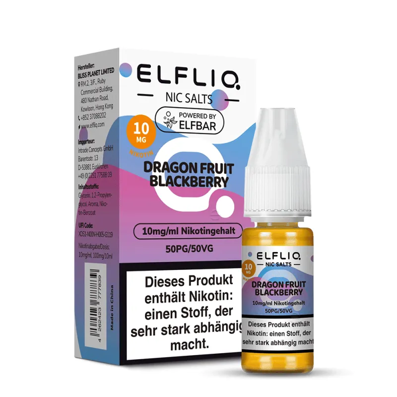 Elfliq Dragon Fruit Blackberry Nicsalt Liquid für E-Zigaretten