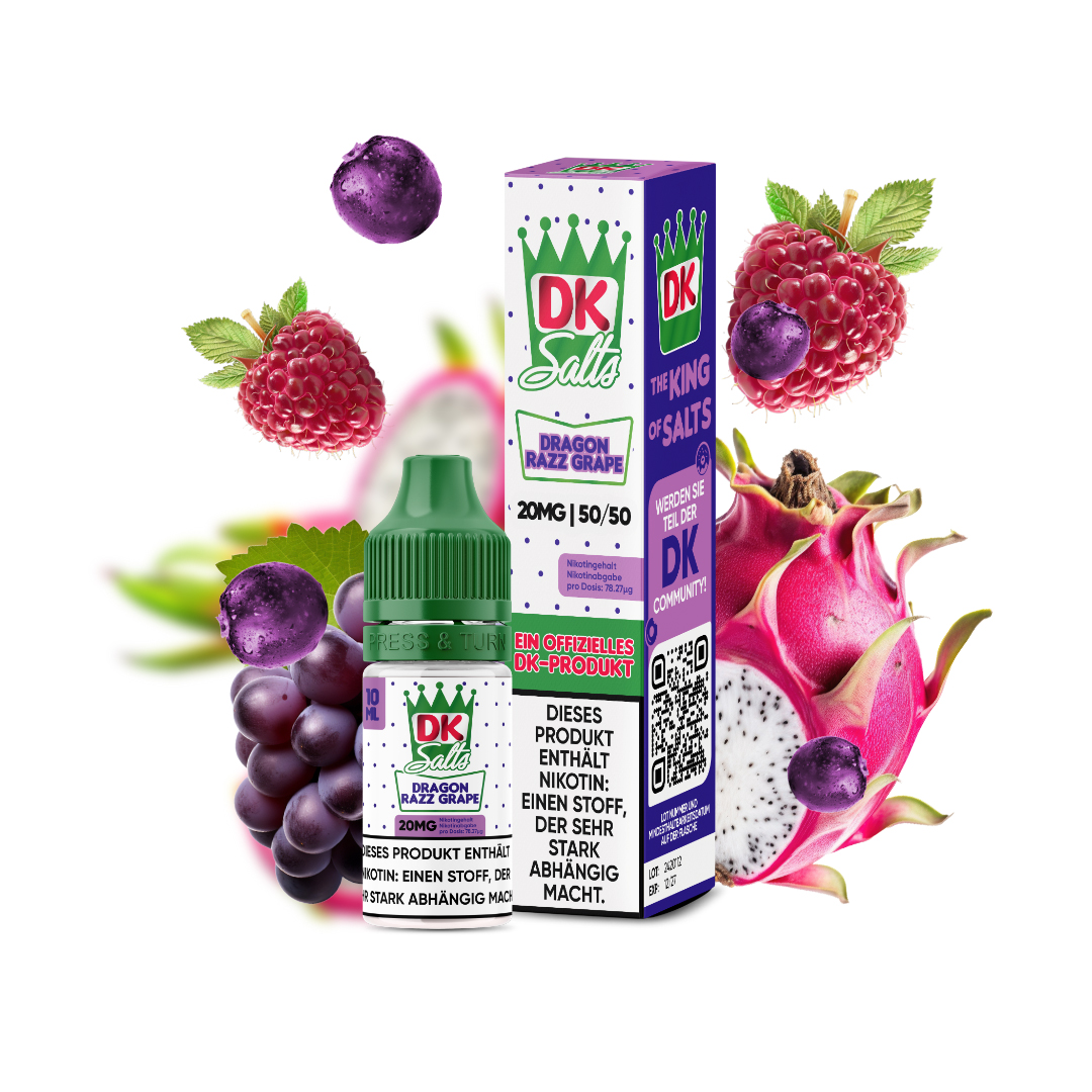 DK Salts Dragon Razz Grape Nicsalt Liquid für E-Zigaretten