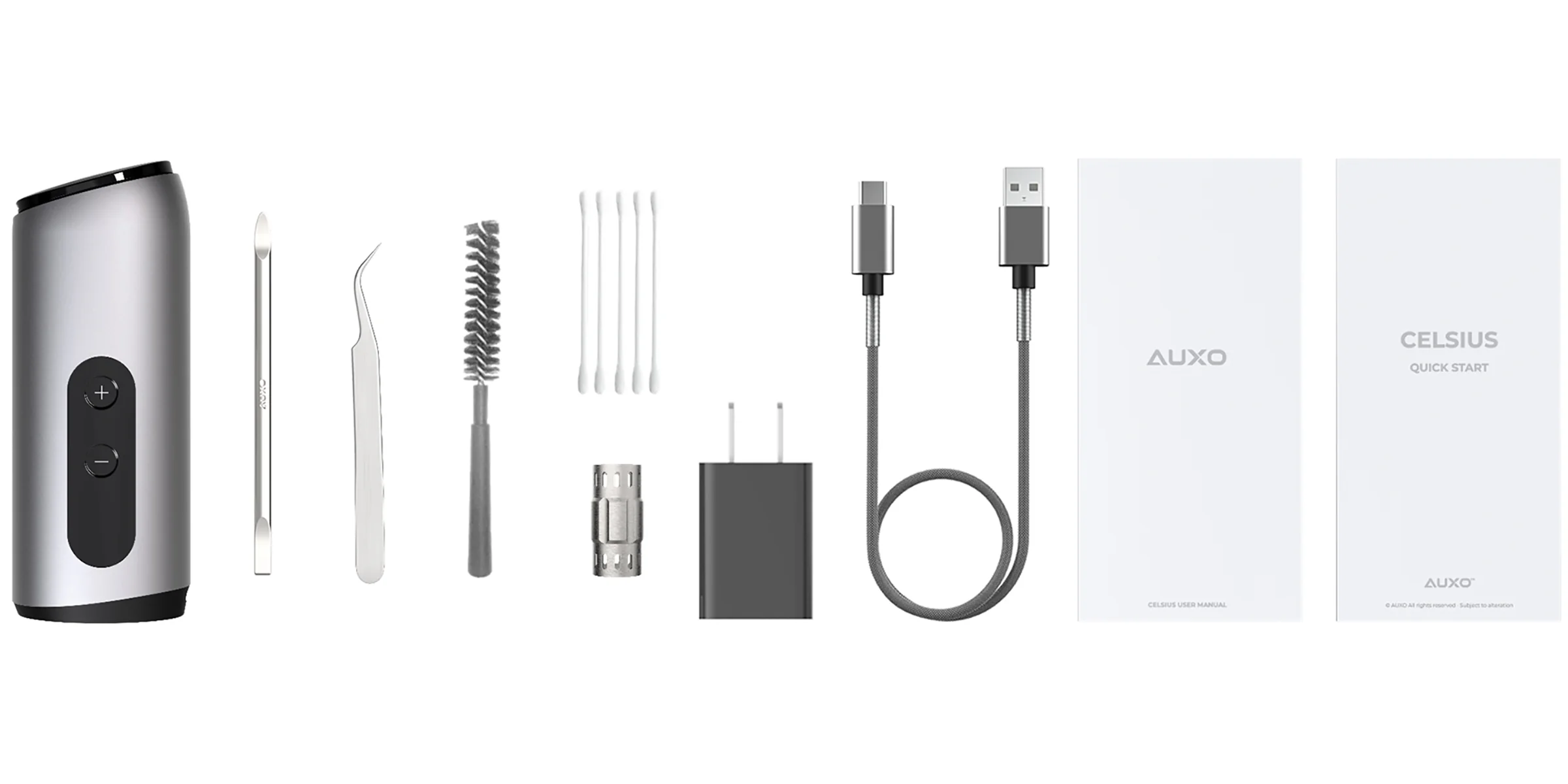 Auxo Celsius Vaporizer Silver