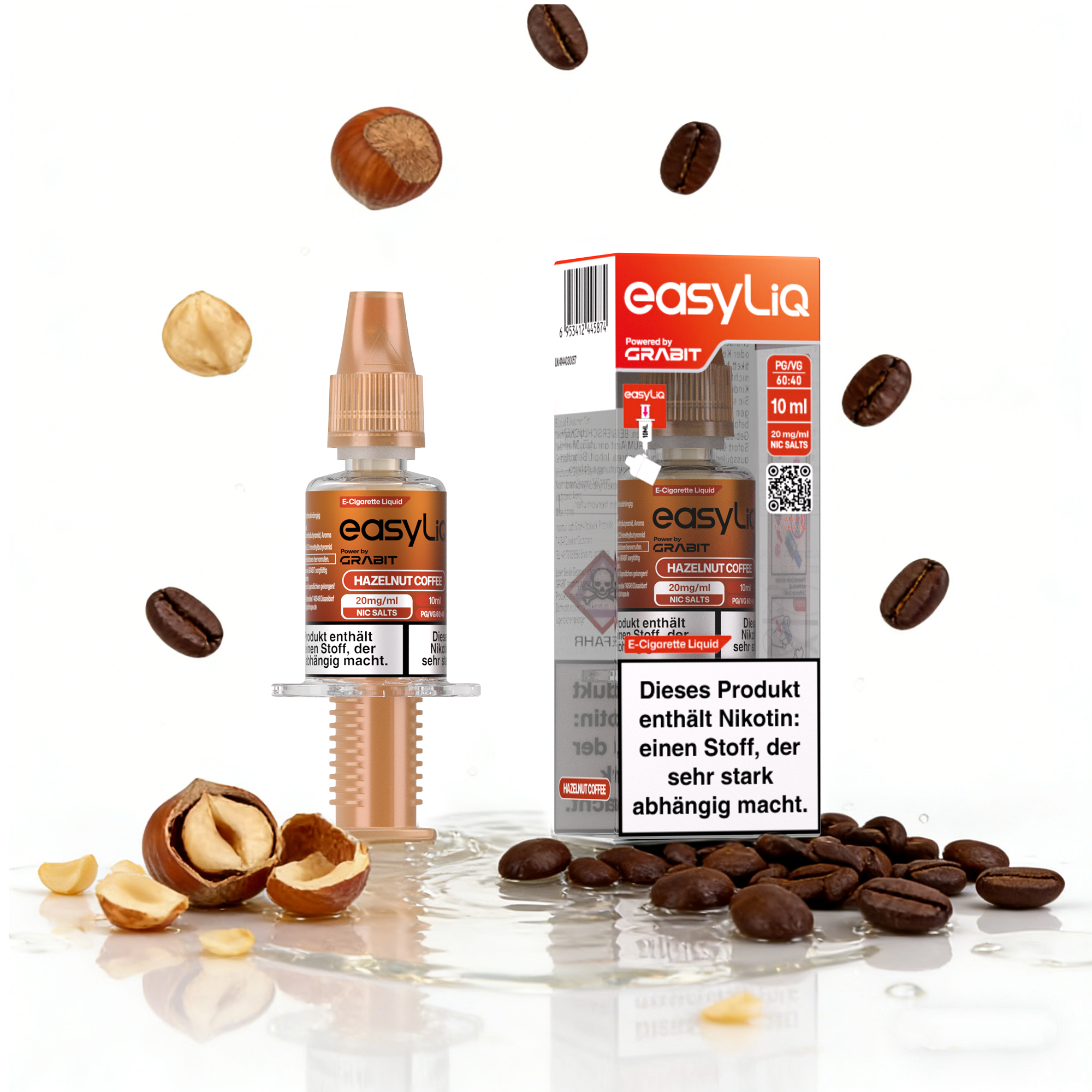 Grabit EasyliQ Hazelnut Coffee 10ml 20mg Nicsalt Liquid für E-Zigaretten