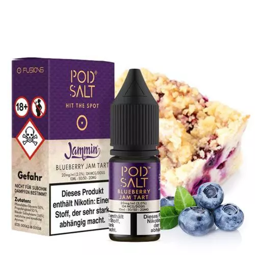 Pod Salt Fusion Jammin Blueberry Jam Tart Nic Salt Liquid