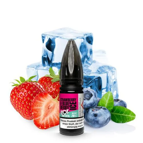 Strawberry-Blue-Berry Riot Bar Edition Strawberry Blue Berry Ice Nic Salt Liquid