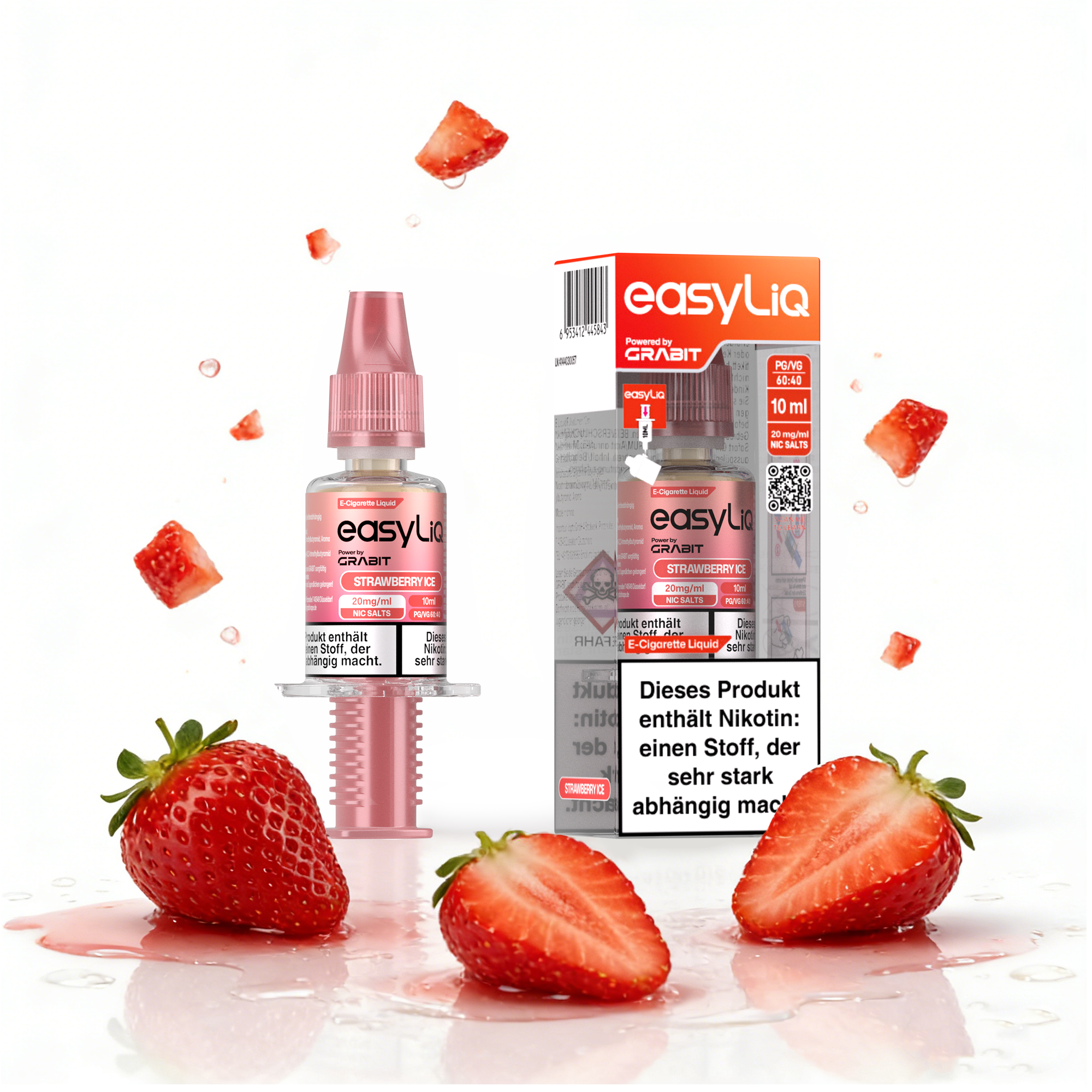 Grabit EasyliQ Strawberry Ice 10ml 20mg Nicsalt Liquid für E-Zigaretten