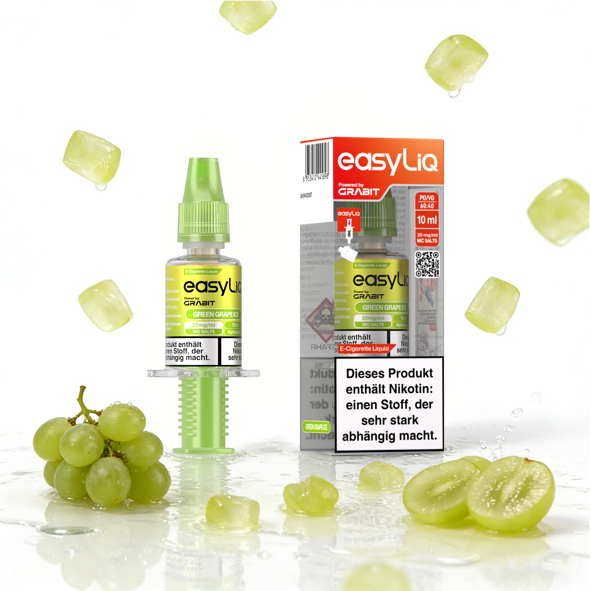 Grabit EasyliQ Green Grape Ice 10ml 20mg Nicsalt Liquid für E-Zigaretten
