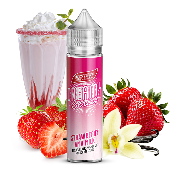 DEXTER'S JUICE LAB CREAMY SERIES Strawberry Ama Milk Aroma für E-Zigaretten