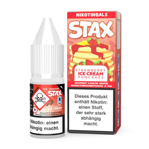 Strapped Stax Strawberry Ice Cream Pancake Nicsalt Liquid