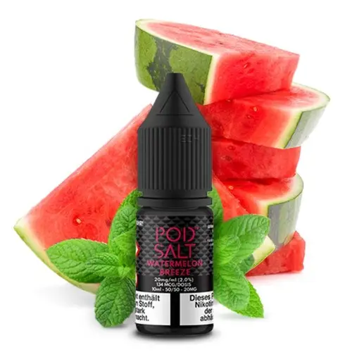 Podsalt-Watermelon-Breeze Pod Salt Watermelon Breeze Nic Salt Liquid