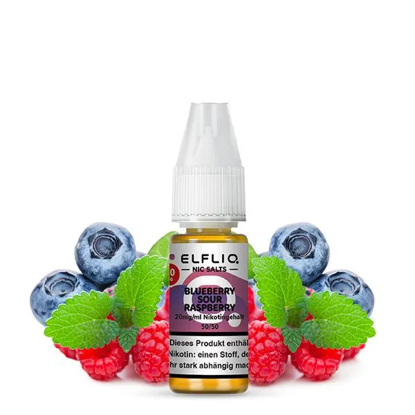 Blueberry-Sour-Raspberry Elfliq Blueberry Sour Raspberry Nic Salt Liquid
