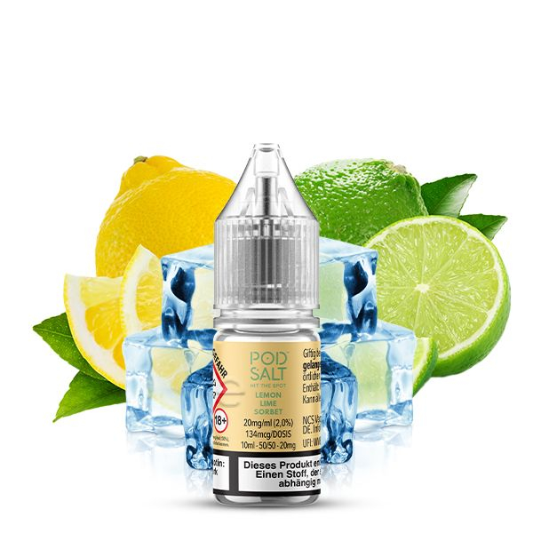 Pod Salt X Lemon Lime Sorbet Nic Salt Liquid Pod Salt X Lemon Lime Sorbet Nic Salt Liquid