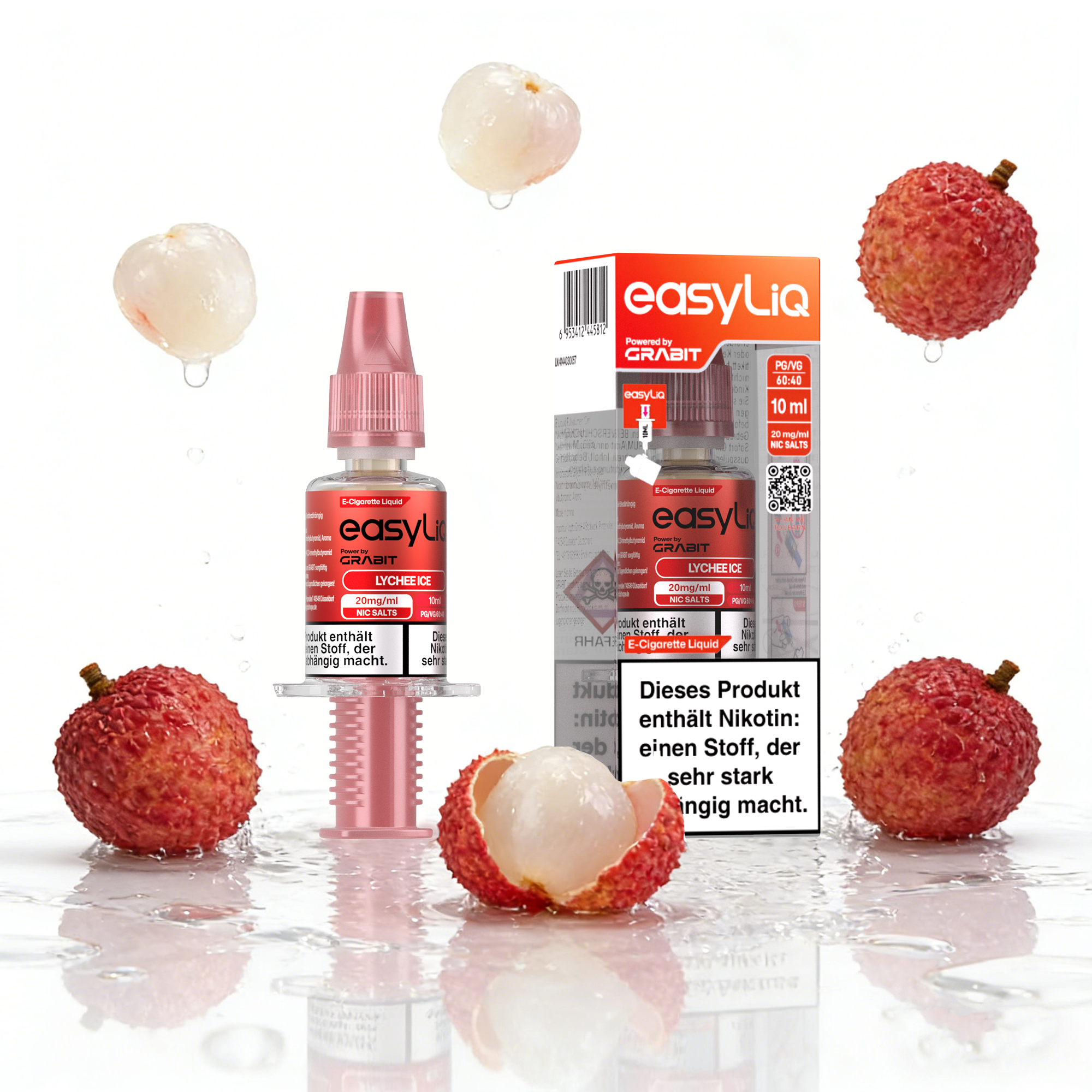 Grabit EasyliQ Lychee Ice 10ml 20mg Nicsalt Liquid für E-Zigaretten