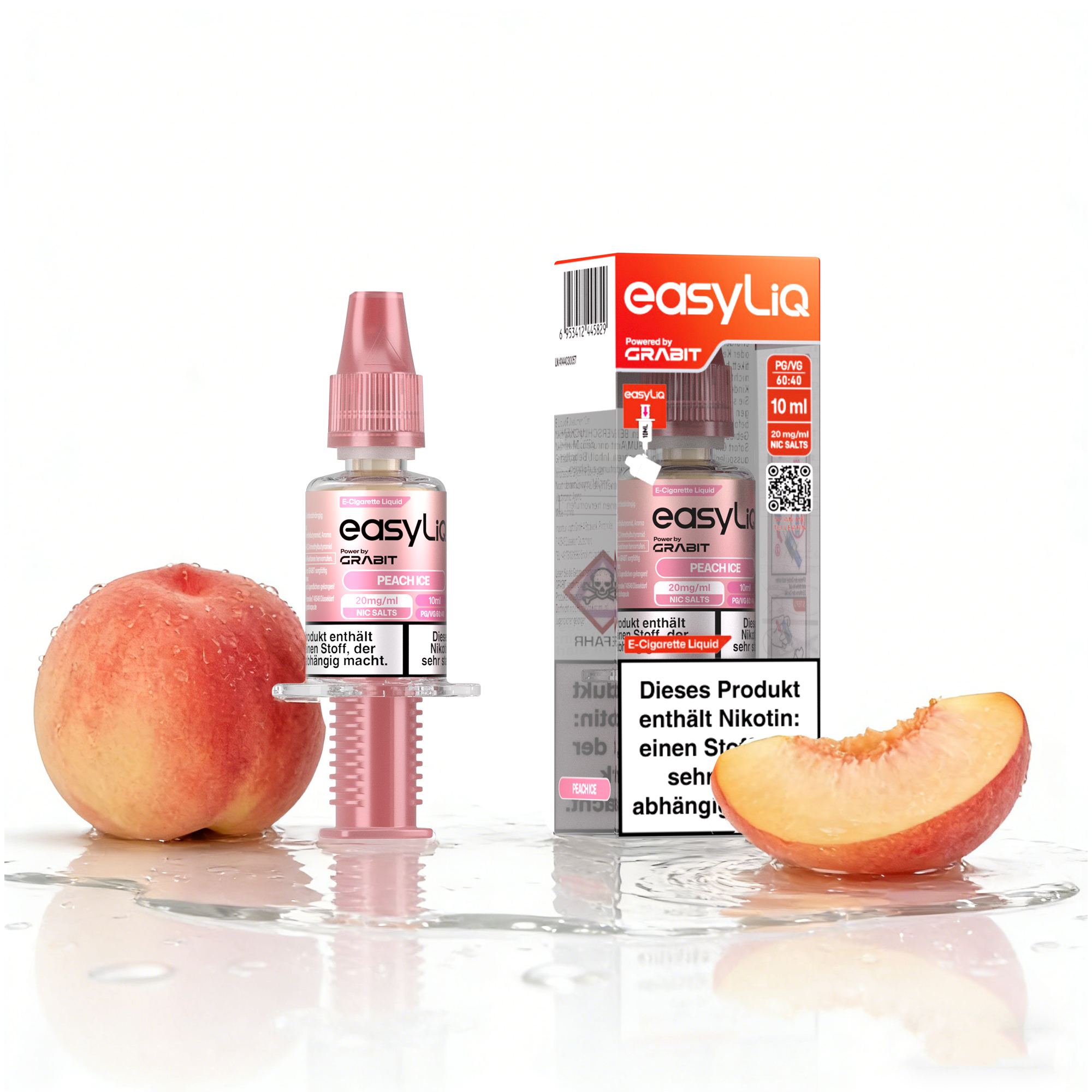 Grabit EasyliQ Peach Ice 10ml 20mg Nicsalt Liquid für E-Zigaretten