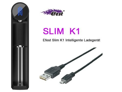 Efest Slim K1 Ladegerät für Li-Ionen Akkus