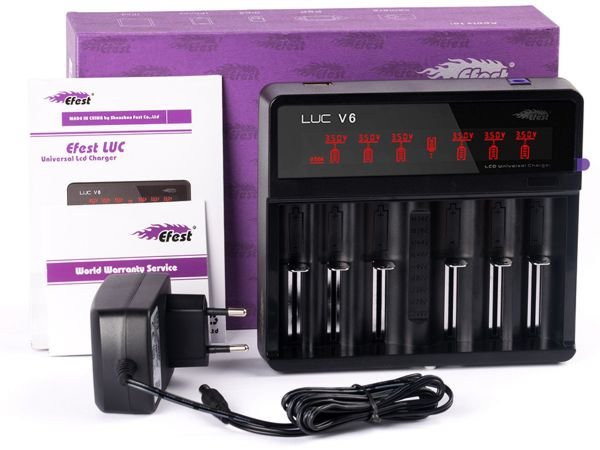 Efest LUC V6 Ladegerät für Li-Ionen Akkus